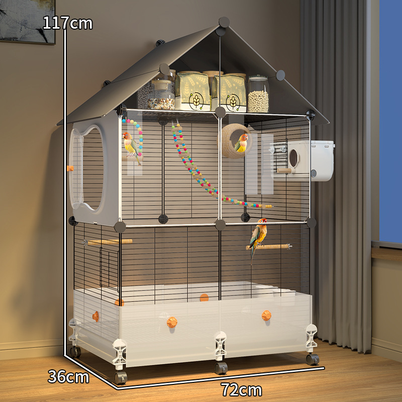 鸟笼子鹦鹉大号新型防溅家用玄凤虎皮小太阳牡丹专用豪华别墅鸟笼|undefined