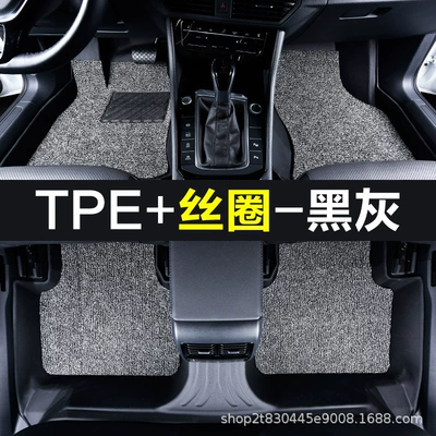 Five/Seven-Seater, 19-26 Model Full-Coverage – Modelə uyğun ayaqaltı - touron-17-26-models-five-seats-full-tpe-foot-pads-silk-loops-black-and-gray
