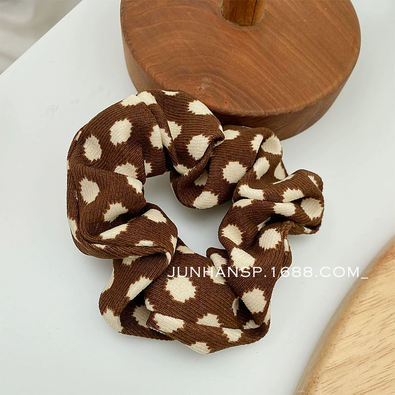 Стричьё для хвоста Hair Scrunchie, палитра молочно-авторская, французский стиль, мягкая резинка 5 см
