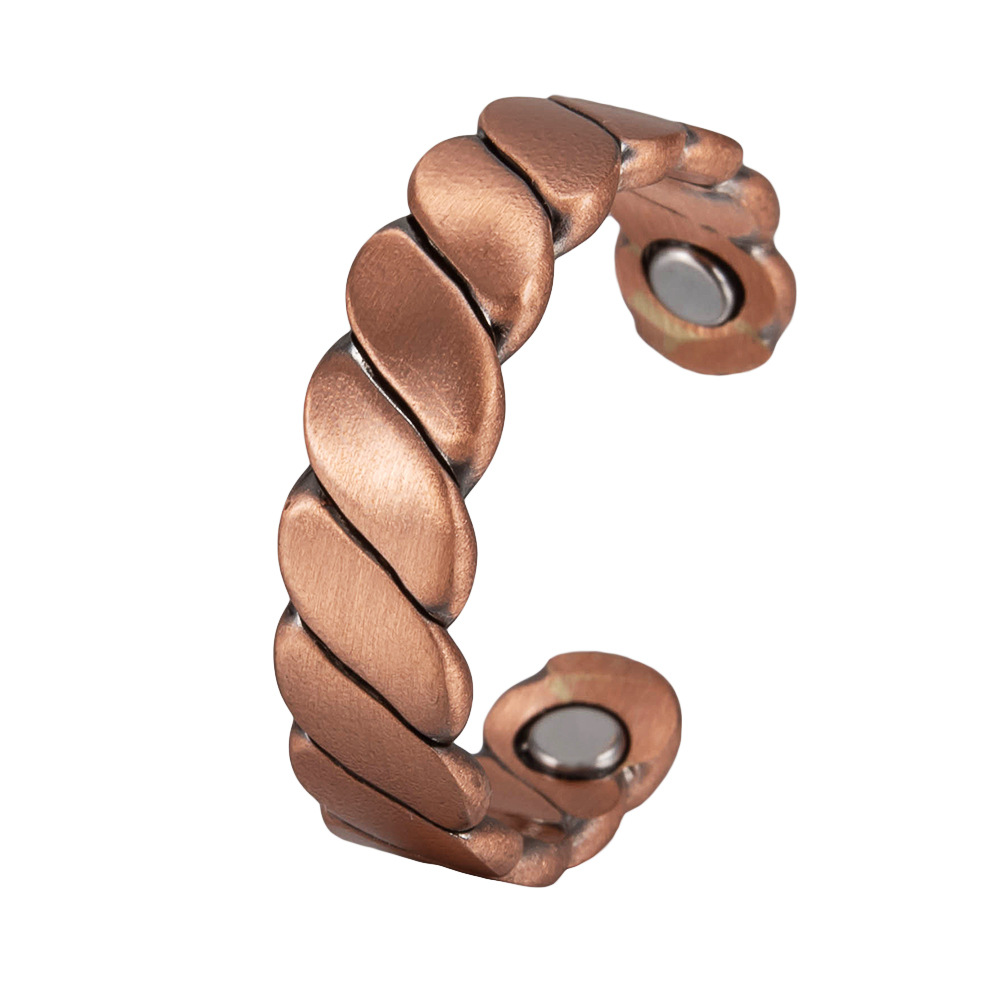 13g Weight Open Rings Classification Adjustable Ring Size 1 Piece Quantity Retro Geometric Magnetic Material Copper Magnetic Unisex Open Rings