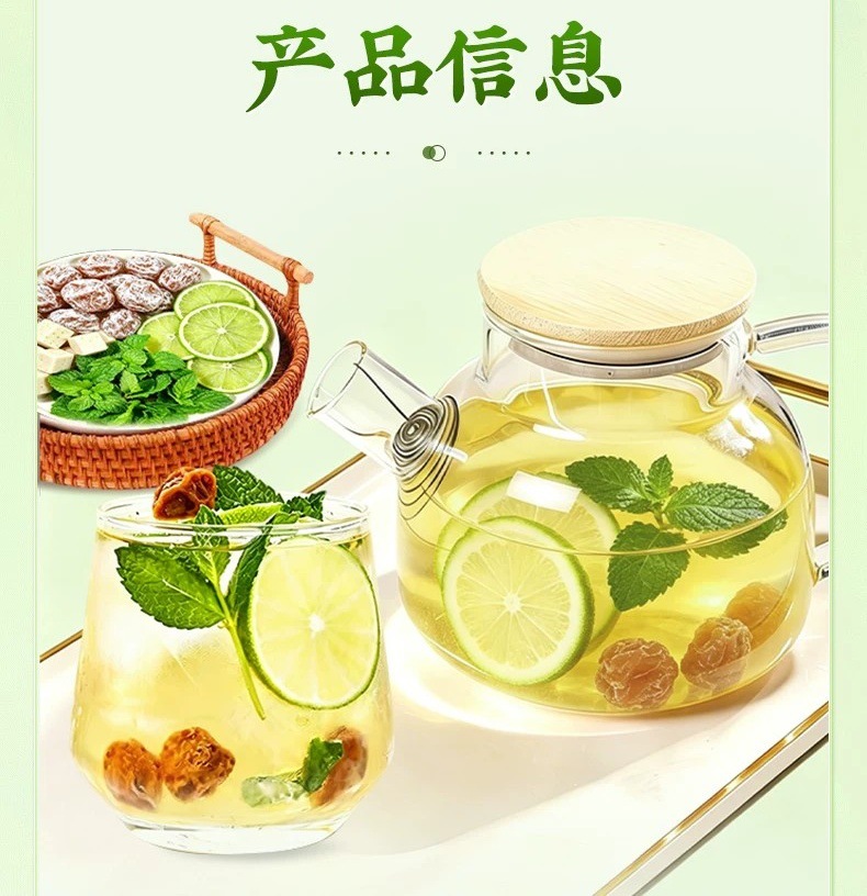 Plum Amla Mint Fruit Tea Bags 200g Cold Brew Summer Refreshing Blend overview