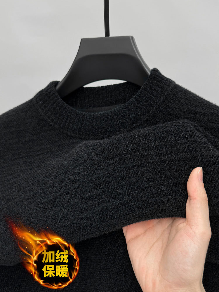 [후리스] 셔닐 707 라운드넥-블랙