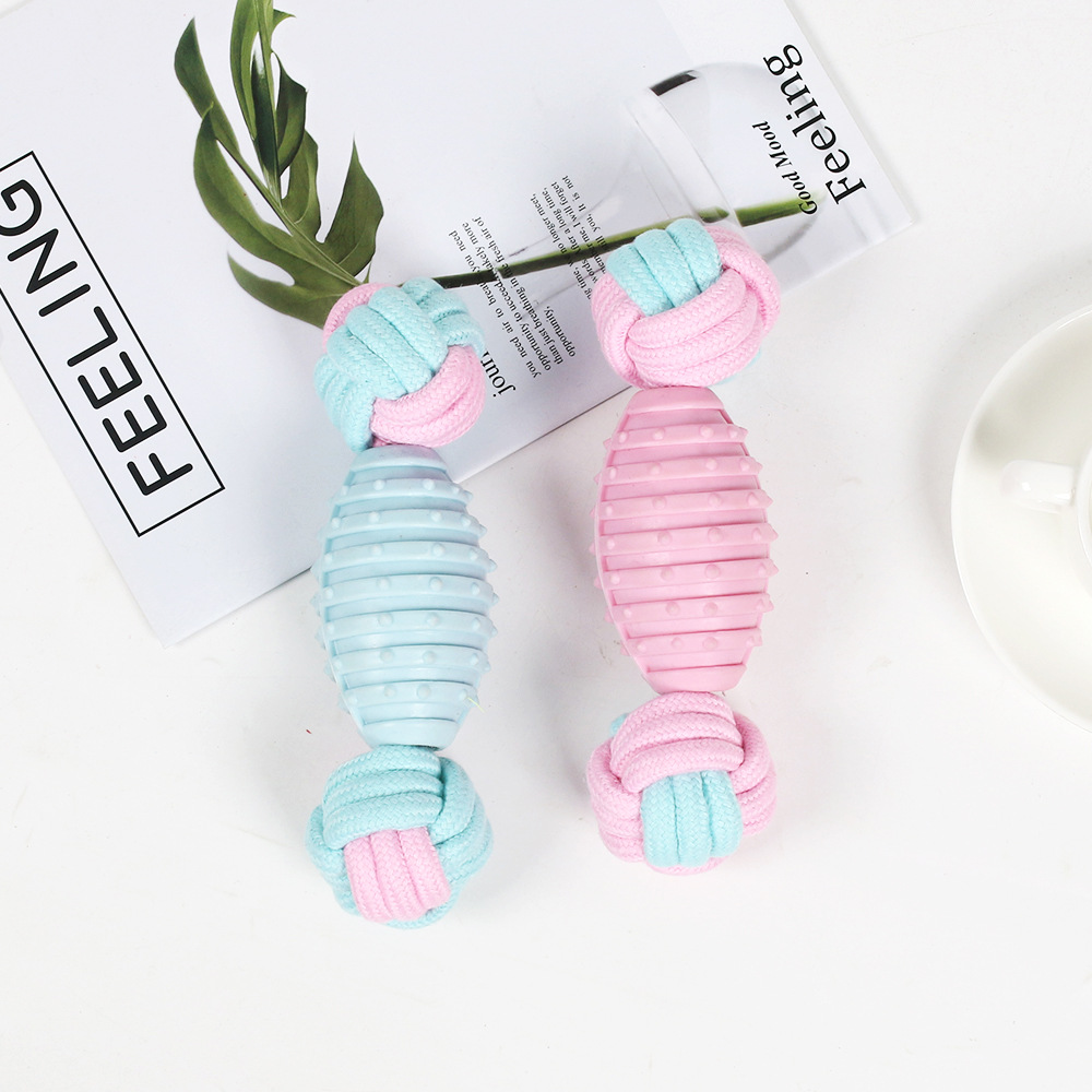 Juguetes de mascotas perros de cabello dorado Labrador perros de tamaño medio juguetes de algodón de cuerda molida resistente a la mordida