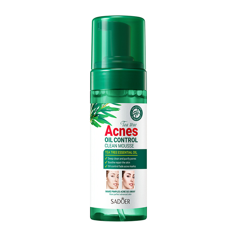 Espuma limpiadora facial SADOER pure English con aminoácidos de plantas y frutas, con cabezal de cepillo, venta al por mayor para comercio exterior transfronterizo.