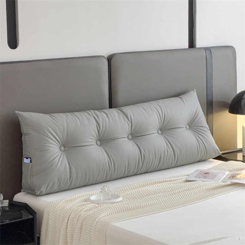綿麻のベッドのない柔らかいバッグのクッションの大きい背もたれのクッションの2024新型のベッドの枕の三角の畳は直接壁に寄りかかっています。