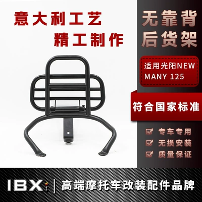 Suitable for Gwangyang Newmany125 Motorcycle Backrest Bar Tail Frame Backrest Decoration Modification, Safe and Sturdy Rear Backrest (Motorcycle frame) - black-without-backrest