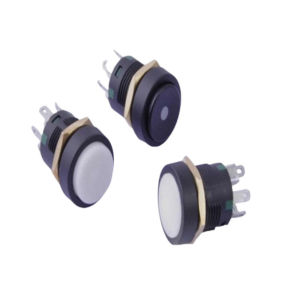 16MM带CE认证蘑菇IP67防水塑胶按钮开关