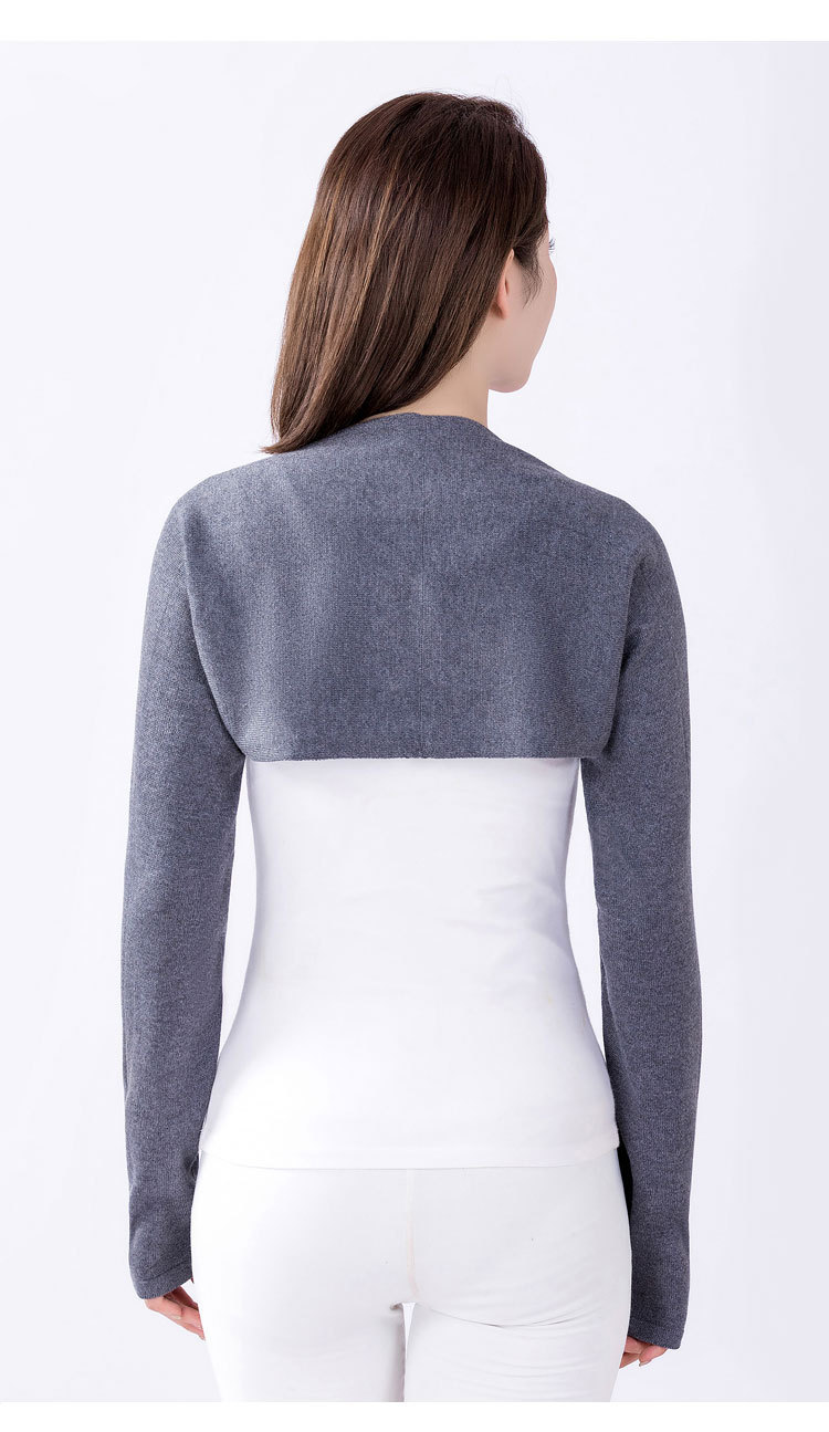 Summer Pure Cotton Shoulder Pads for Women, Long-Sleeved Arm Sleeves, Shoulder Pads, Thin Waistcoat, Warm Shawl, Air-Conditioned Sleeping Protection Against Cold