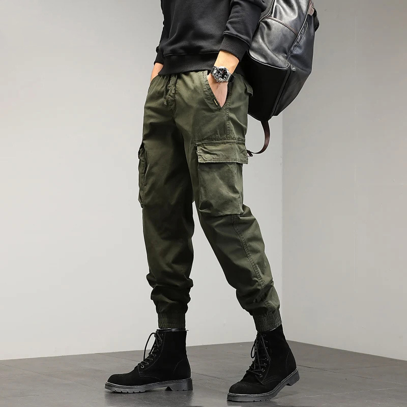 American Retro High Street Cargo Pants Men's Straight-Leg Jogger Cargo Pants 2024 New Fashion Trendy Ins Long Pants