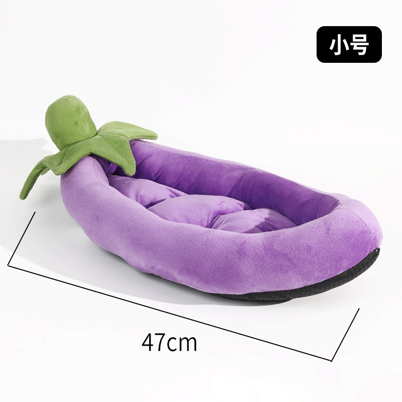 宠物狗窝冬季加厚保暖半包围水晶超柔绿叶提手蔬菜 猫窝一件起批|undefined