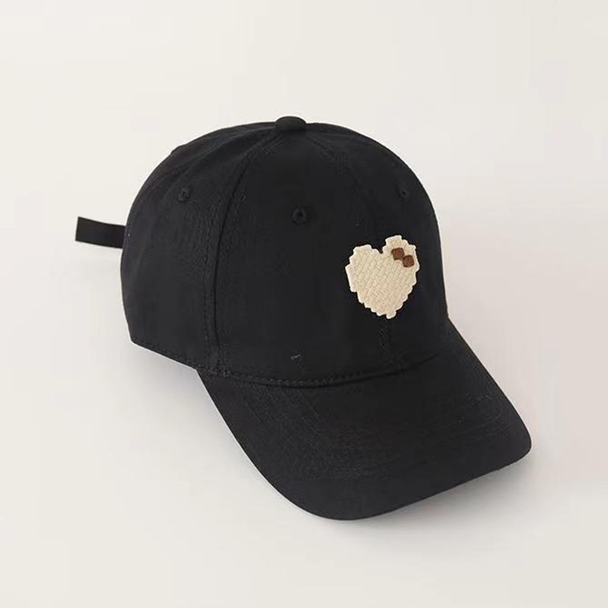 야구 모자 어린이 2024 봄과 가을 새로운 패션 자수 큰 처마 얼굴 작은 차양 태양 보호 사랑 모자