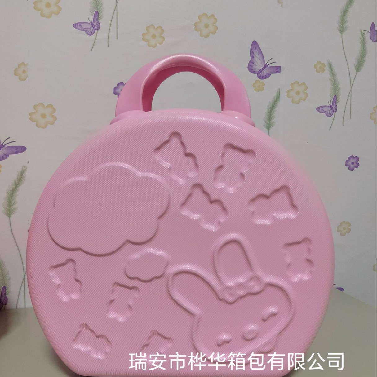 新款兔子手提化妆箱14寸儿童卡通伴手礼包装糖果色手提箱旅行箱