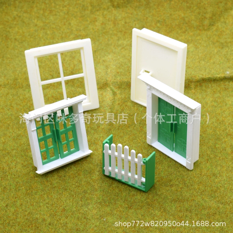 Пластиковые двери окна забор каменщик игрушка строительная модель аксессуар diy маленький дом AliExpress Amazon