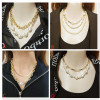 Retro accessory, fashionable necklace from pearl, European style