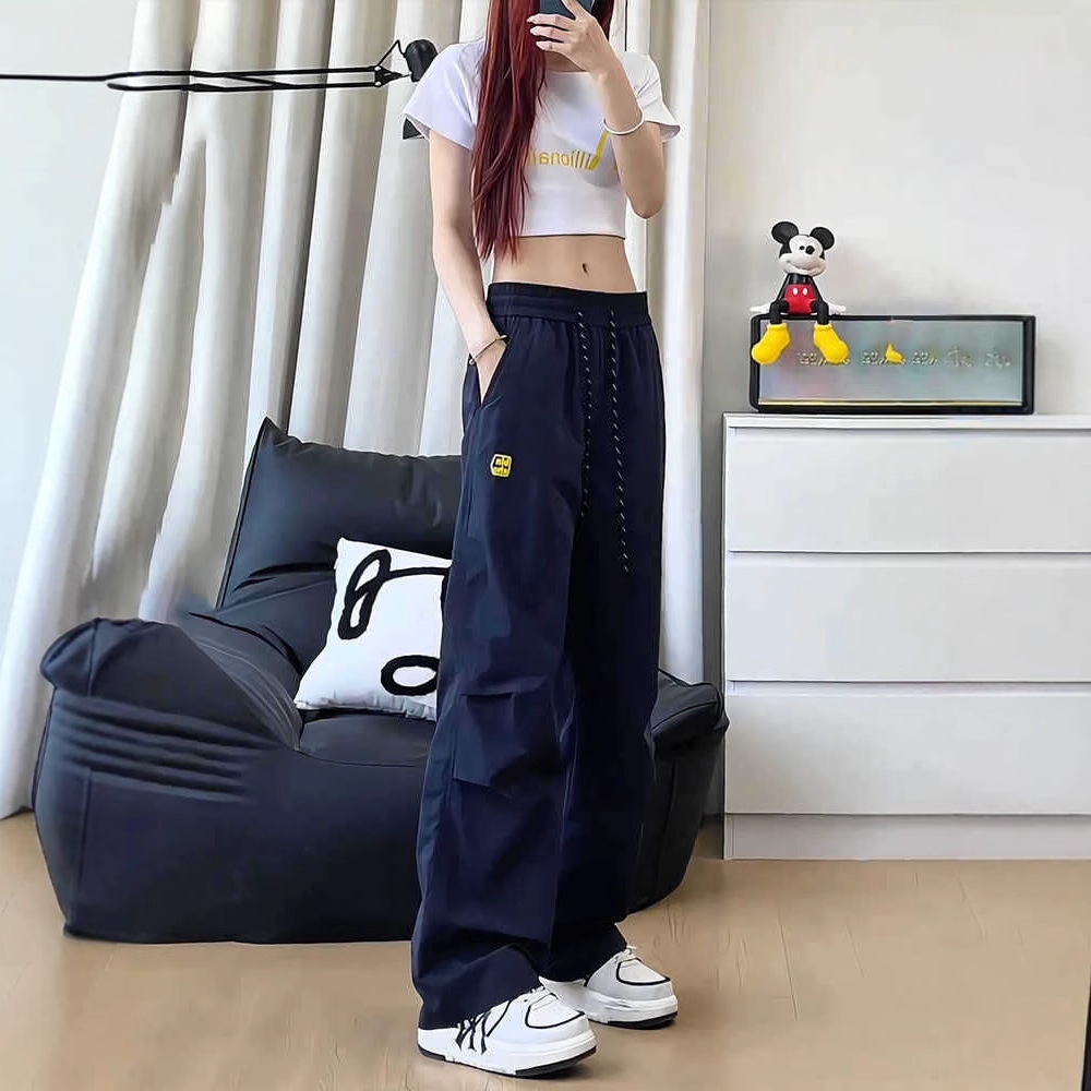 Pantalón plisado azul marino