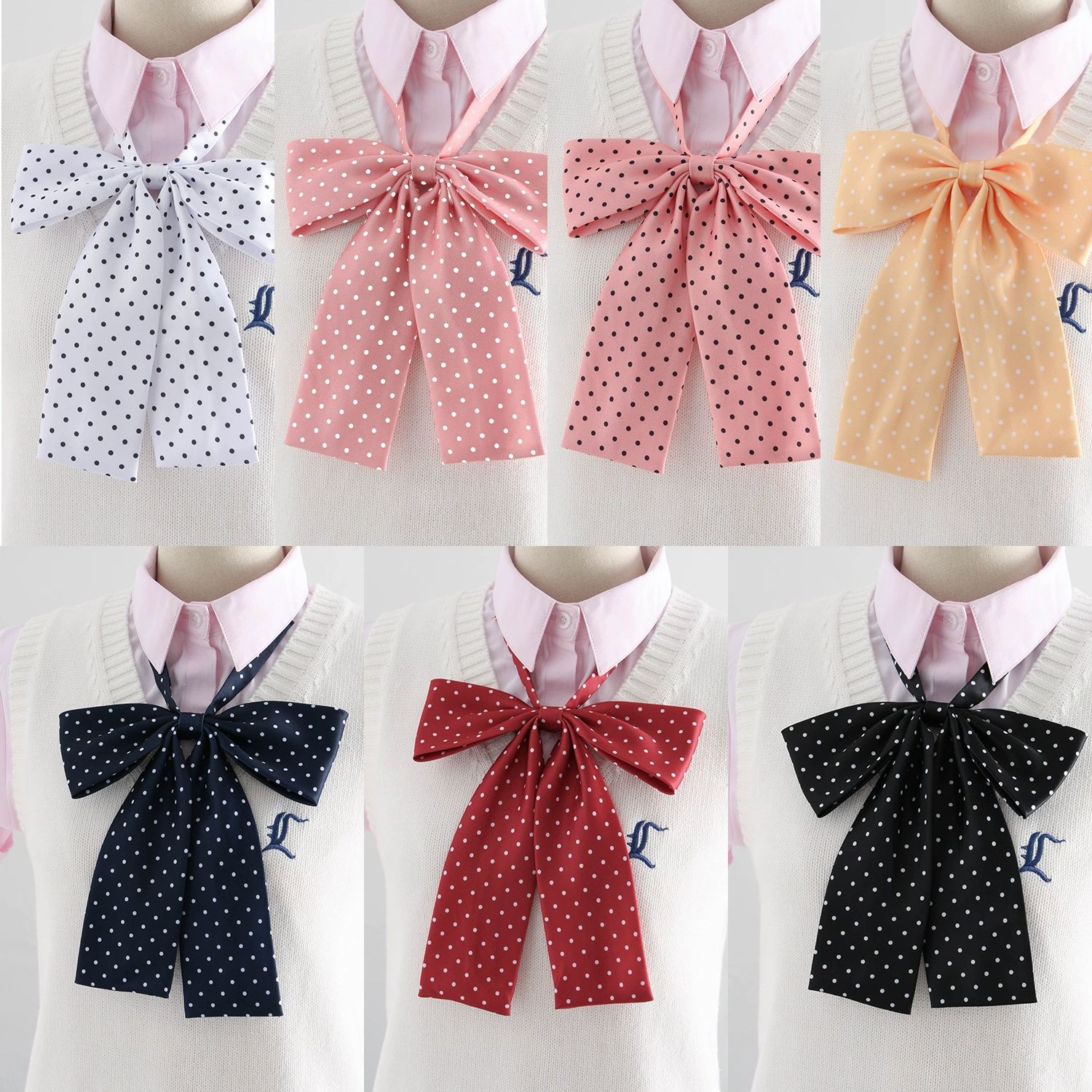 Галстук-бабочка в стиле Кавашима/рубашка в клетку JK, однотонный галстук-бабочка, квадратный галстук-бабочка с перьями, в горошек, с длинной ручкой, большой тип бабочки