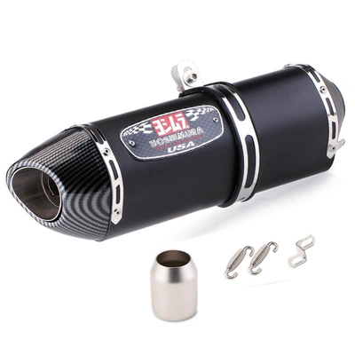 Motorcycle Yoshimura R77 modified Motorcycle exhaust pipe - black-imitation-carbon-head
