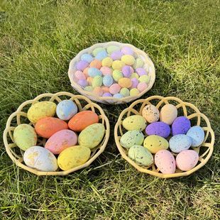 Easter egg decoration 3*4cm colorful bubble spot basket 2025 cross-border Easter egg bubble egg