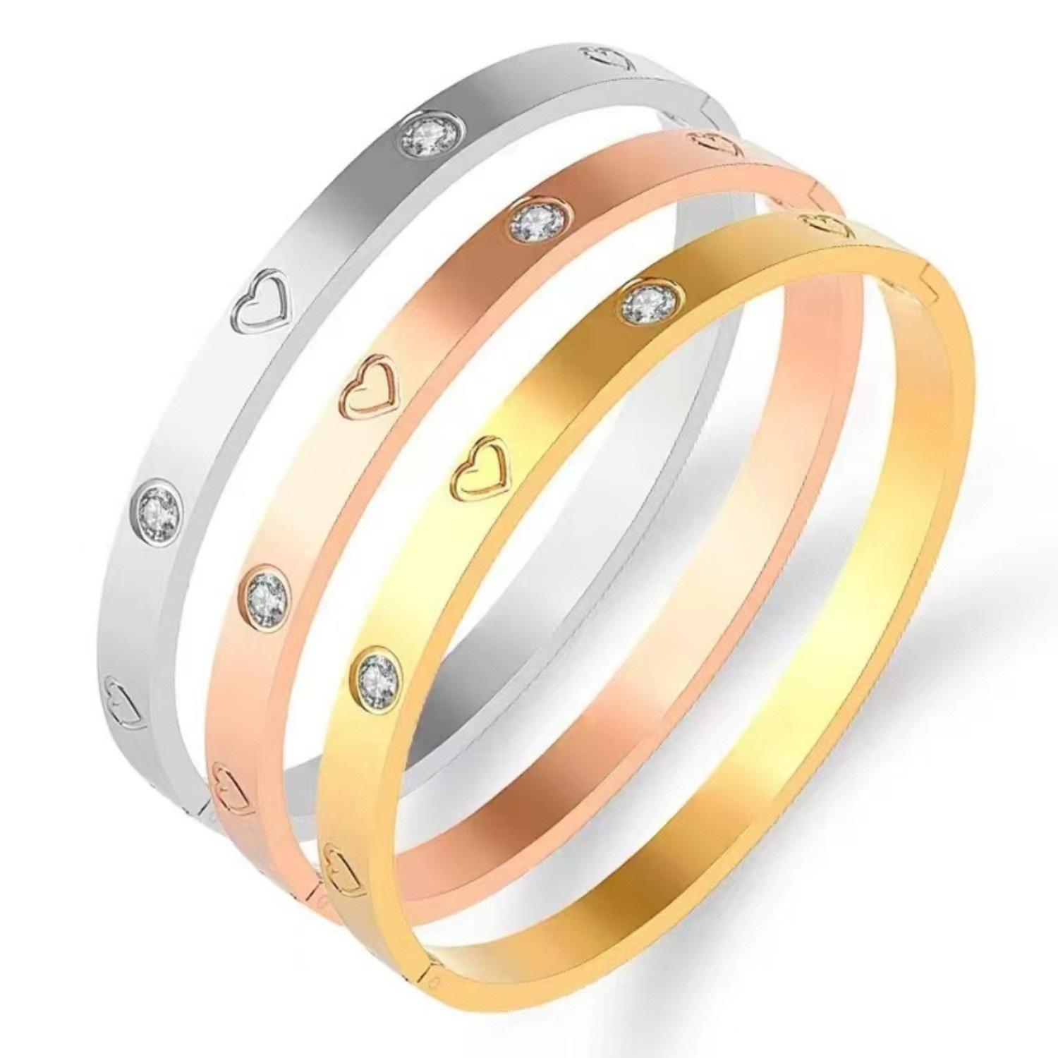 Pulsera mujer de alta calidad, acero de titanio, no se desvanece, joyería de diamantes de acero inoxidable, pulsera de diseño de nicho de moda