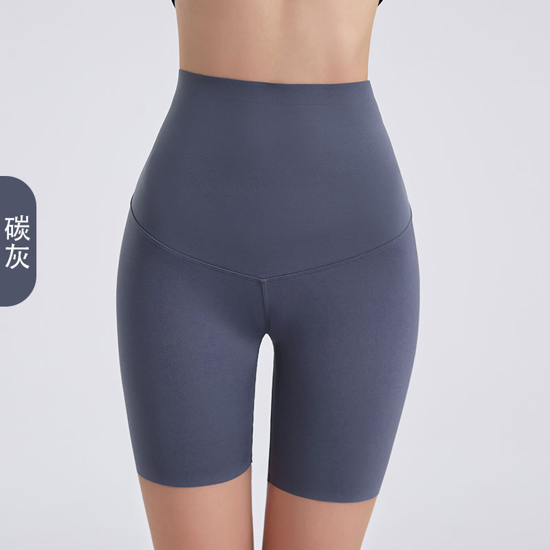 2024 primavera y verano nuevos pantalones cortos deportivos de piel de tiburón de cintura alta europea y americana para mujeres