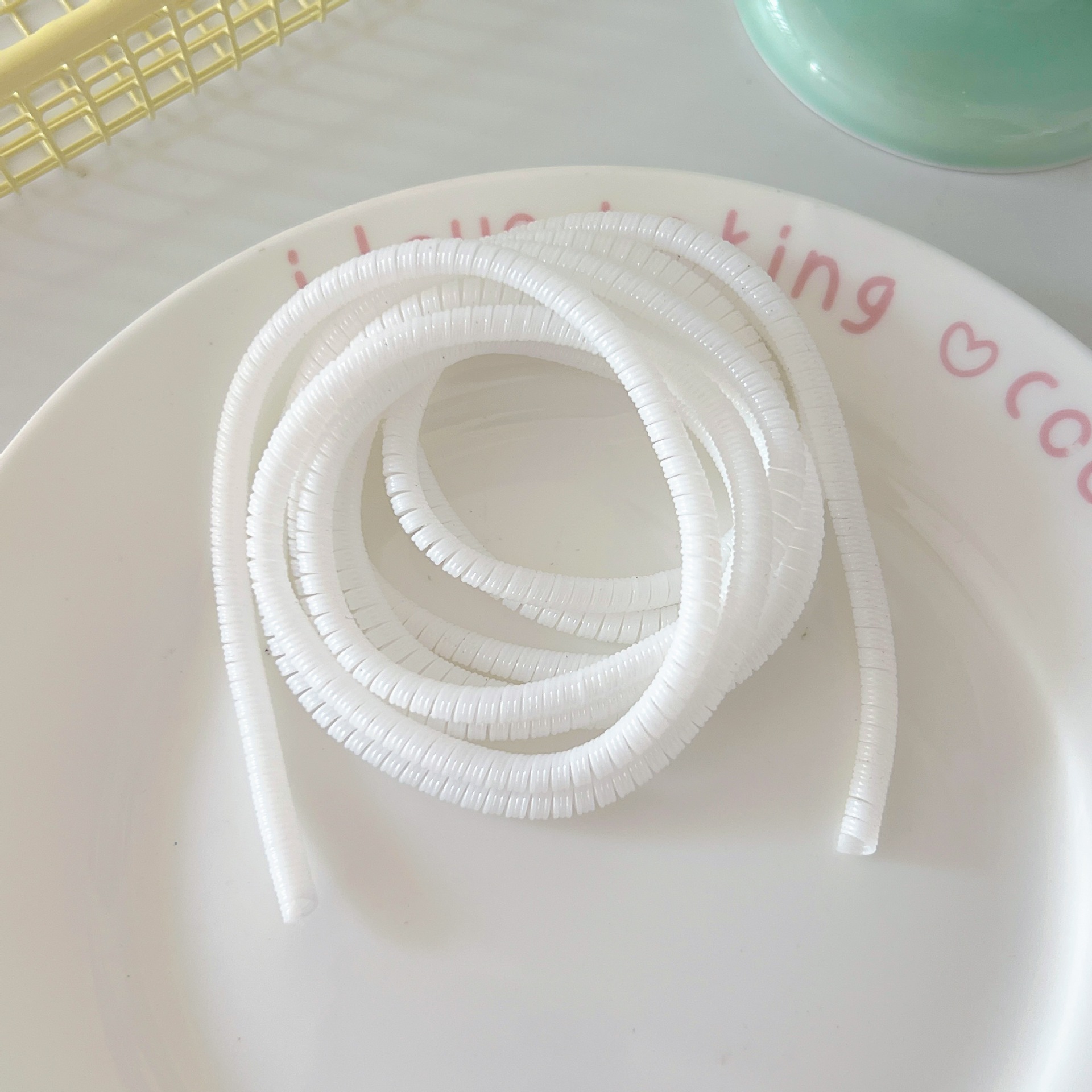 1,4 m 1,6 m cable de datos cuerda de protección anti-suciedad cable de teléfono móvil cuerda de bobinado anti-rotura cargador cubierta de protección de alambre