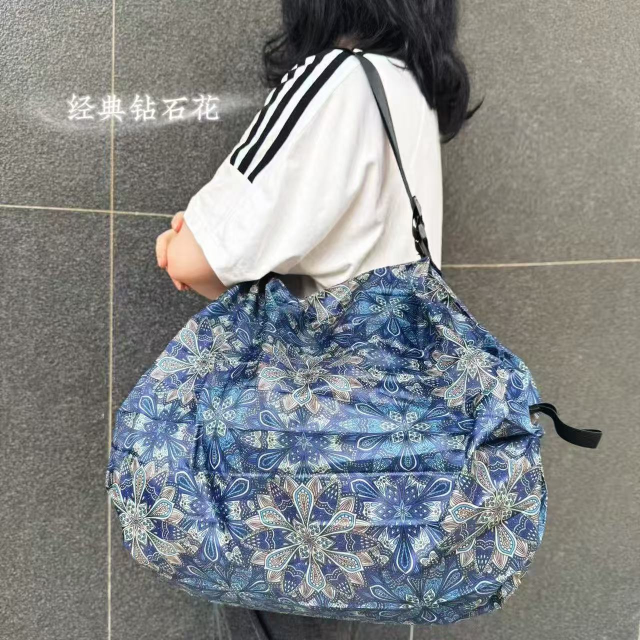 다이아몬드 패턴 접이식 아코디언 백 50*35CM