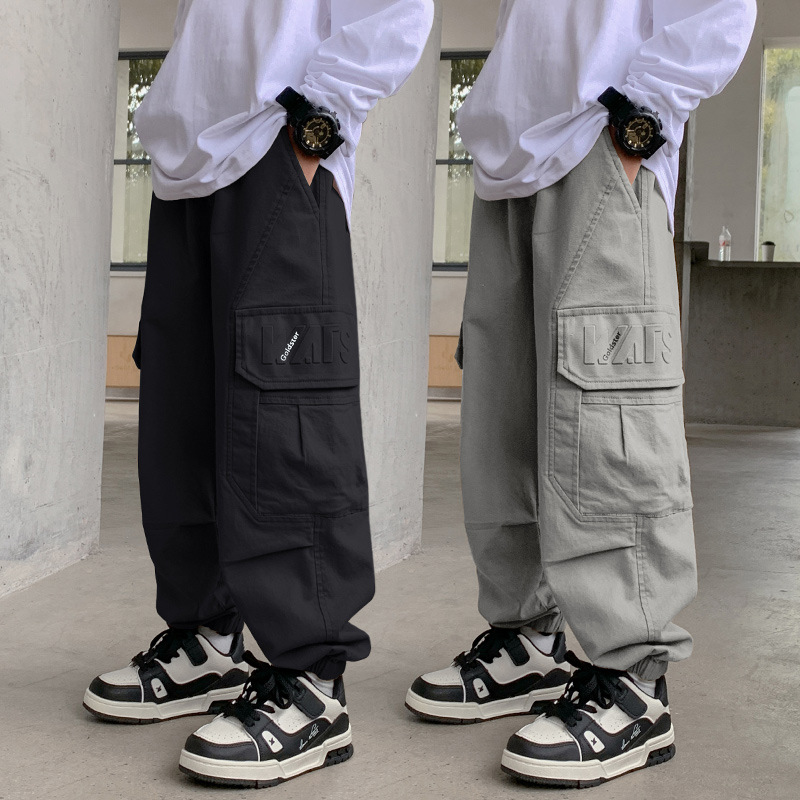 Boys' cargo pants, spring and autumn 2026 new style, children's autumn pants for medium and large children, boys' casual long pants, teenagers