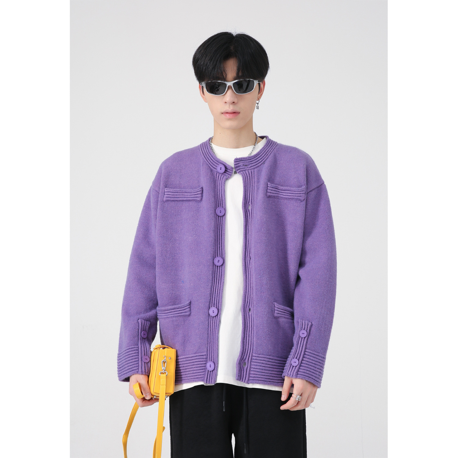 Mtlclothes ropa de Hombre | 2022 otoño e invierno nuevo suéter cardigan diseño sentido ins pareja chaqueta punto