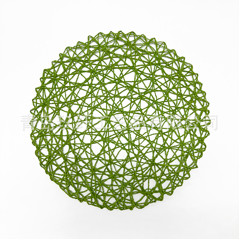 38cm antideslizante y resistente al calor, popular explosión multicolor, almohadilla de decoración de papel tejido a mano ultraligera