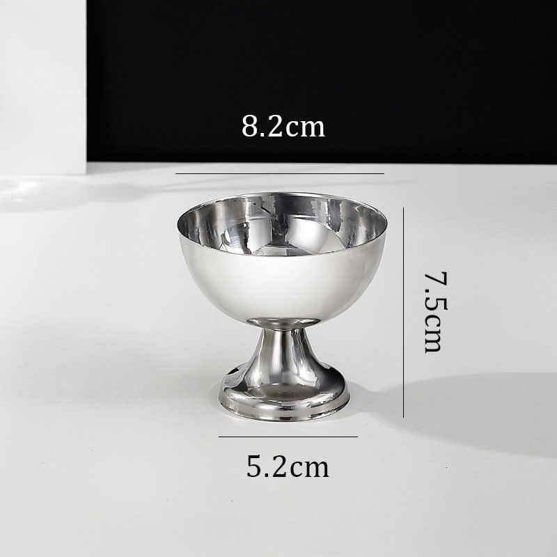 304ステンレスアイスクリームカップ高脚低脚アイスクリームカップ高足カップ冷飲カップIce Cream Cup|undefined
