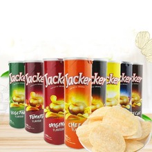 马来西亚Jacker杰克牌薯片装土豆片膨化休闲露营零食160g*14罐