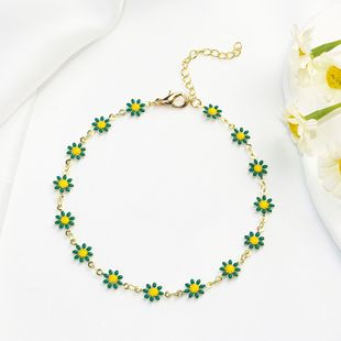 Cross-border daisy anklet anklet personalized simple girl high-end feeling oil fresh new temperament fashion jewelry