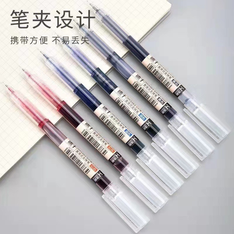 Bolígrafo de uso directo de secado rápido, bolígrafo de góner negro rojo de 0,5mm personalizado, bolígrafo de oficina, bolígrafo de firma, papelería al por mayor