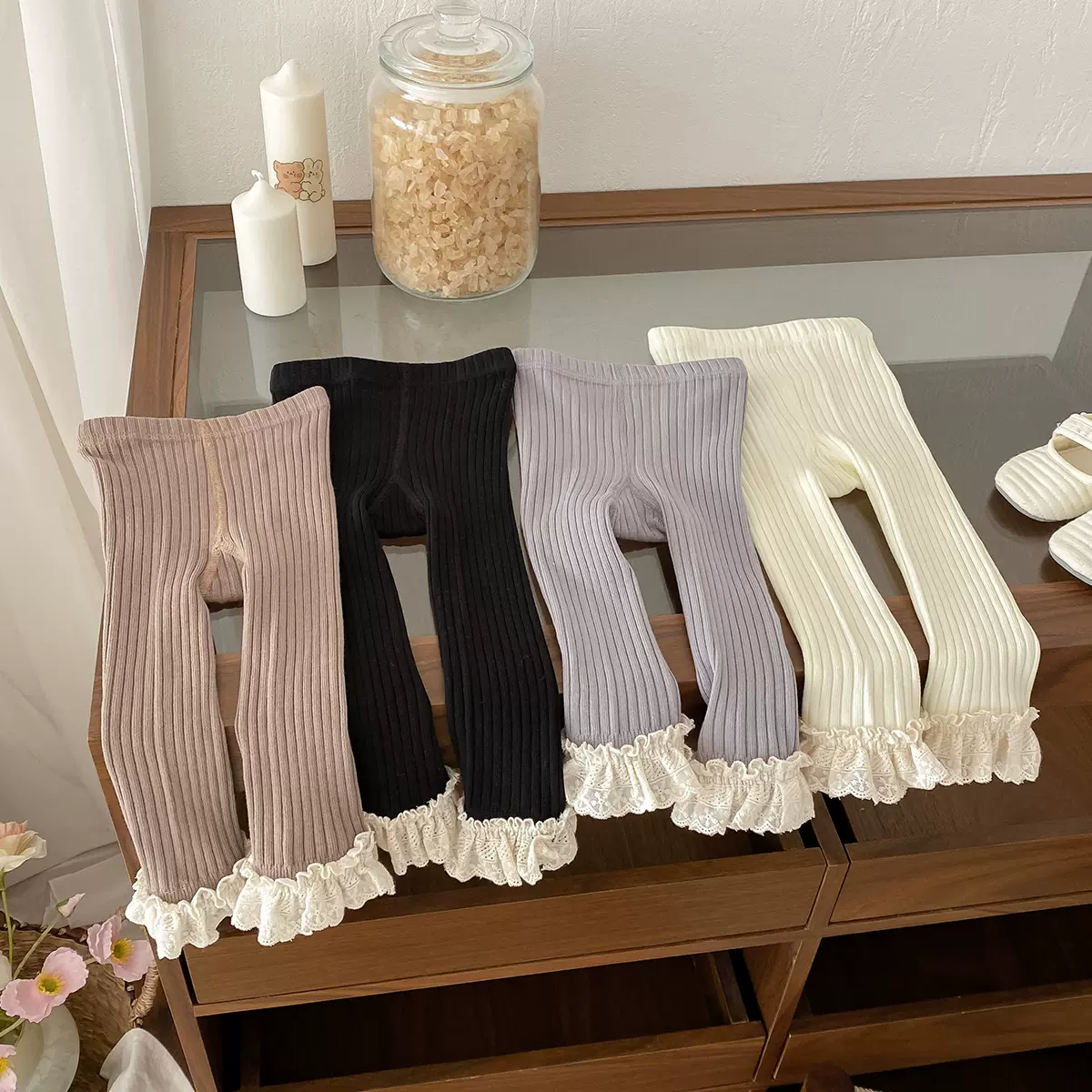 点兮女宝宝裤子春秋洋气宝宝针织打底裤小童连裤袜春秋儿童打底袜