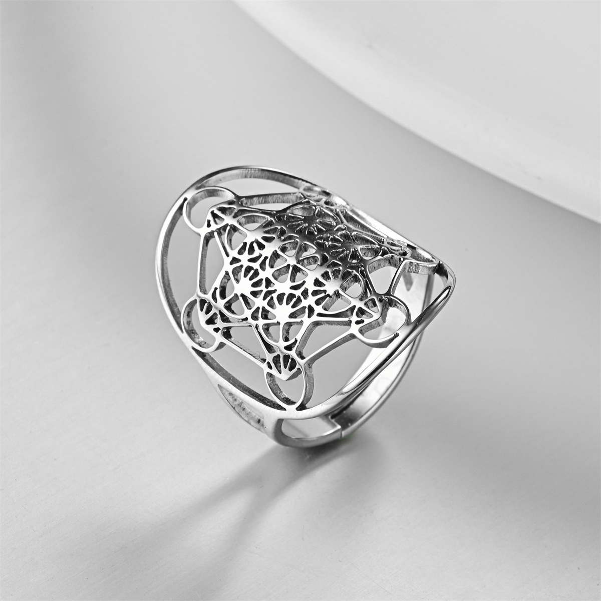 Unisex Gender Plating Design Wholesale Jewelry Elegant Lady Geometric 201 Stainless Steel Plating Open Rings