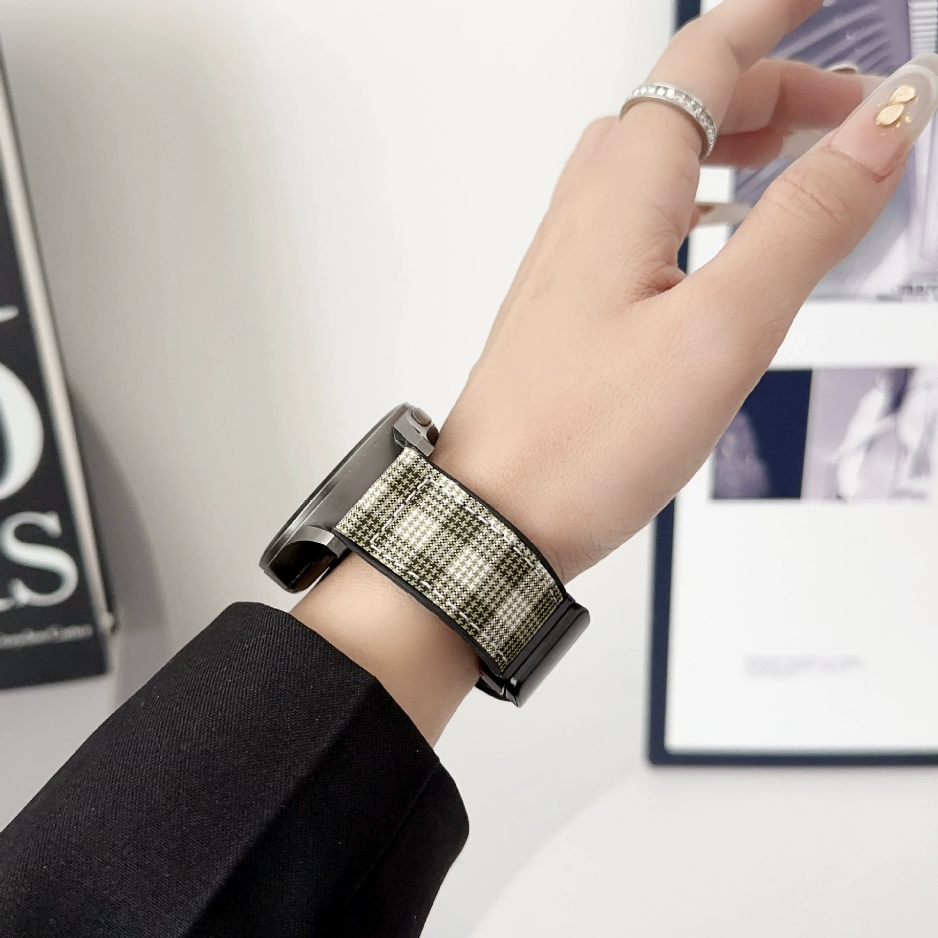 Скотч-клатч кожаный силиконовый нашивка подходят для Apple iwatchs10s98 ремешок Huawei fit321 Xiaomi 8/9pro