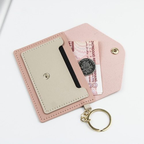 Cross-border new creative fashion small card holder for women, candy color keychain accessories, student bus card case factory wholesale