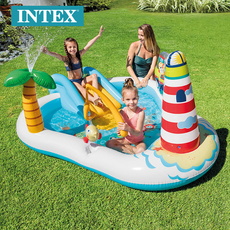 INTEX 57162 動物海底探險滑梯公園水池充氣城堡