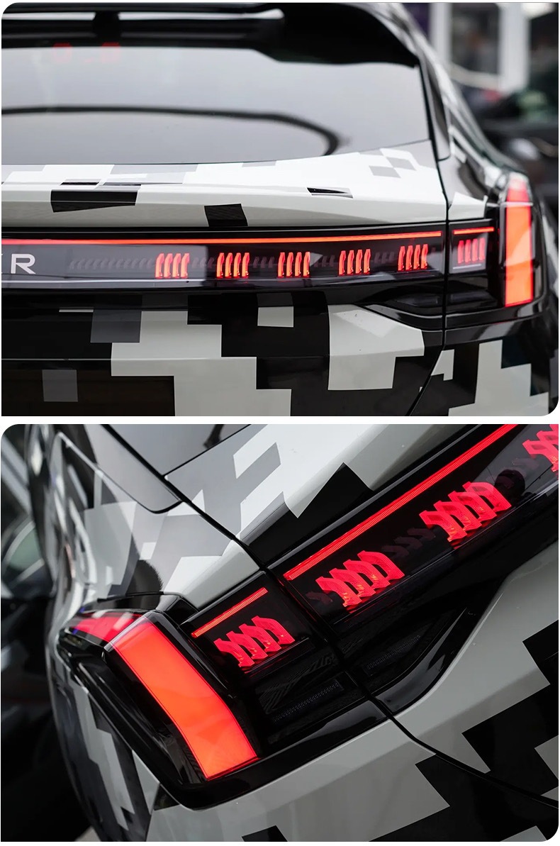 Suitable for Zeekr 001/X blackened headlight protective film TPU Black Warrior taillight daytime running light film color change film transparent