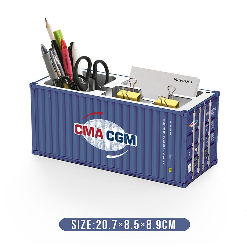 1:30 Mini simulación modelo de contenedor logotipo personalizado escritorio de oficina tarjeta de presentación portalápices caja de almacenamiento