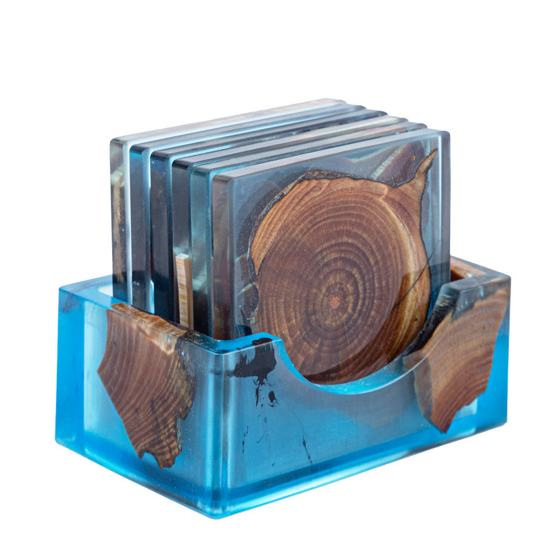 Taza de té de madera japonesa almohadilla de aislamiento de resina simple taza de taza almohadilla creativa piezas de ceremonia del té accesorios de acantilado hogar almohadilla de ciprés