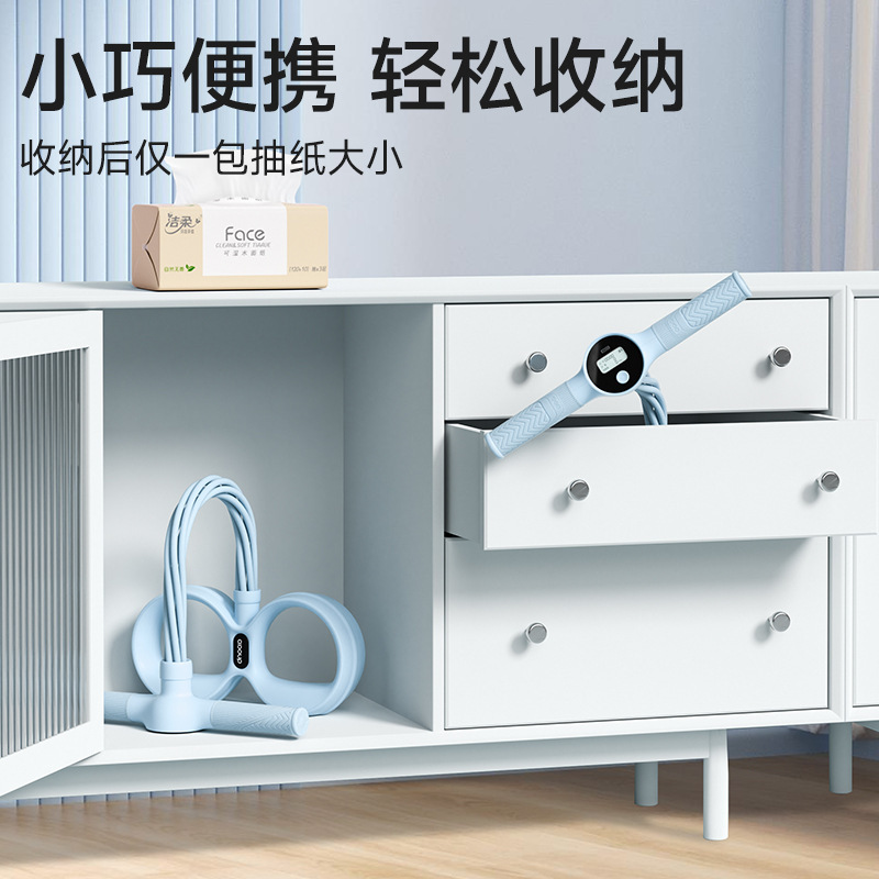 脚蹬拉力器瘦肚子多功能6管仰卧起坐健身男女家用辅助腹部拉伸背|undefined