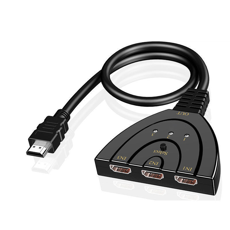 hdmi三切一猪尾巴4K60HZHDMI高清切换器3切1三进一出3进1出|undefined