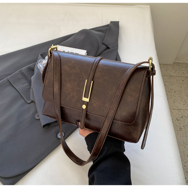 New High-End Retro Large Capacity Quality Shoulder Crossbody European And American Style Trendy Fashion Women's Bag_voghion.com