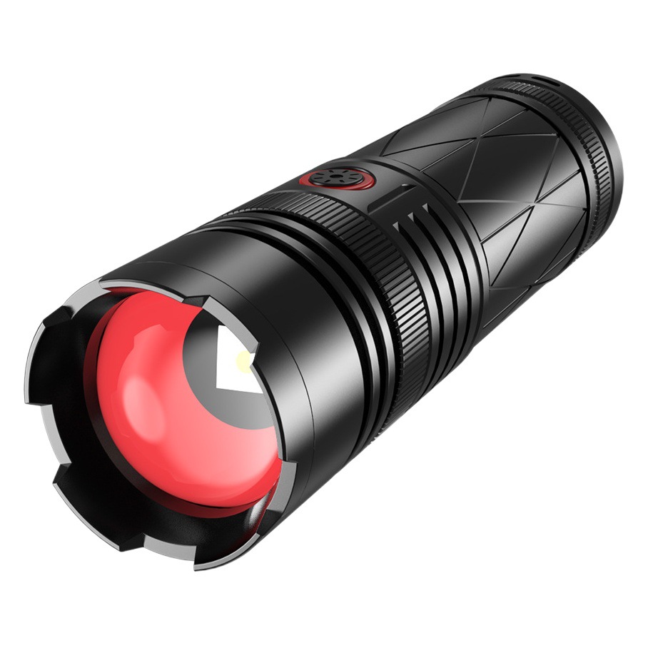 Septiembre nuevo Demon linterna láser blanca al aire libre de largo alcance pistola de acero pequeña linterna de aleación de aluminio transmisión en vivo Youpin