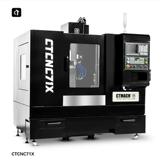 呲铁CTCNC71X四轴加工中心数控钻铣床斗笠刀库广数系统
