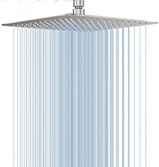 304 stainless steel top shower head brushed square shower head 8-inch 10-inch metal supercharged large shower head