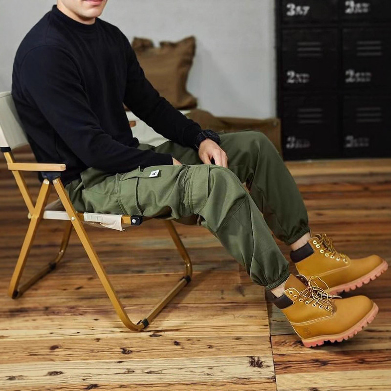 Versatile Trendy Multi-Pocket Durable Work Pants Jogger Cargo Pants for Men Spring and Autumn Loose Fit