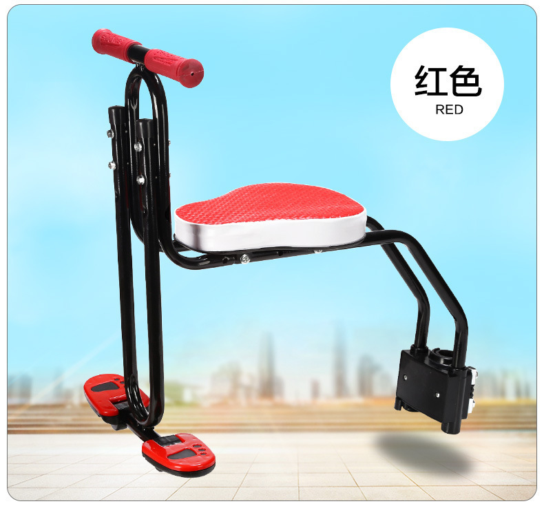 Asiento infantil delantero para bicicleta – diseño robusto para paseos familiares al aire libre