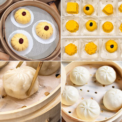 蒸籠紙饅頭紙墊不粘圓形包子紙屜蒸鍋油紙墊一次性家用蒸籠布